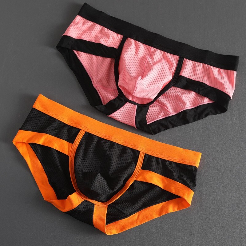 Briefs Men’s Panties Cotton Blend Men Underwear Shorts Korean Low-Rise U Pouch