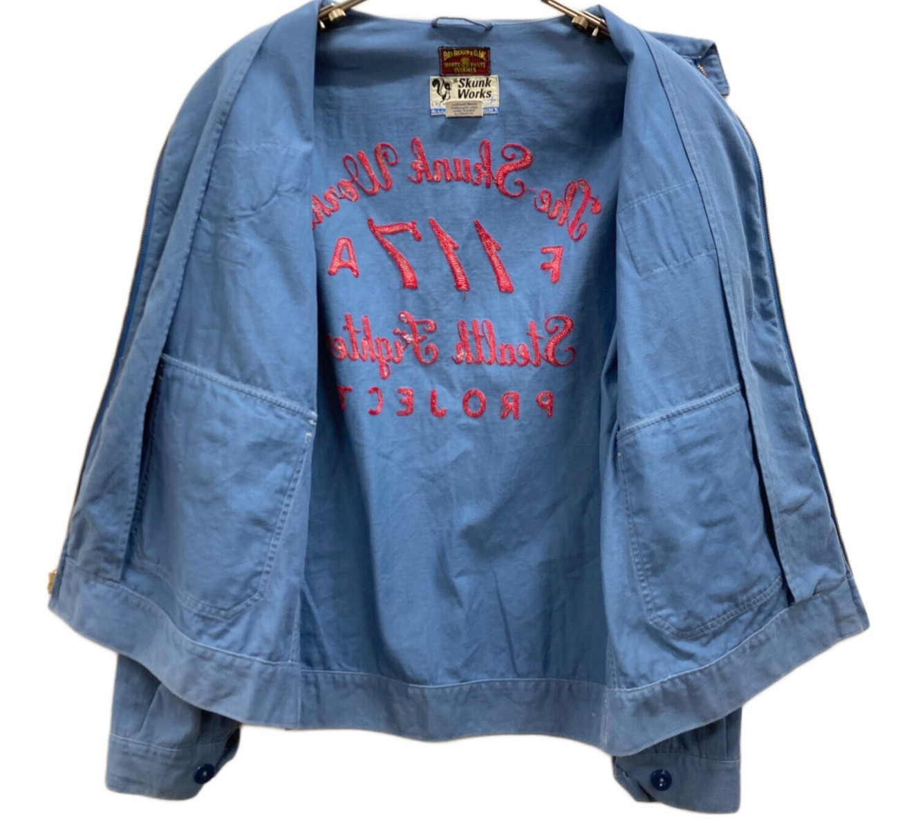 BUZZ RICKSON’S Skunk Works LOCKHEED COTTON DRIZZLER JACKET Size L Blue