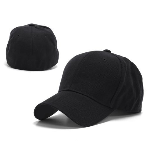 Fitted Curved Bill Plain Solid Blank Baseball Cap Caps Hat Hats – 8 SIZES