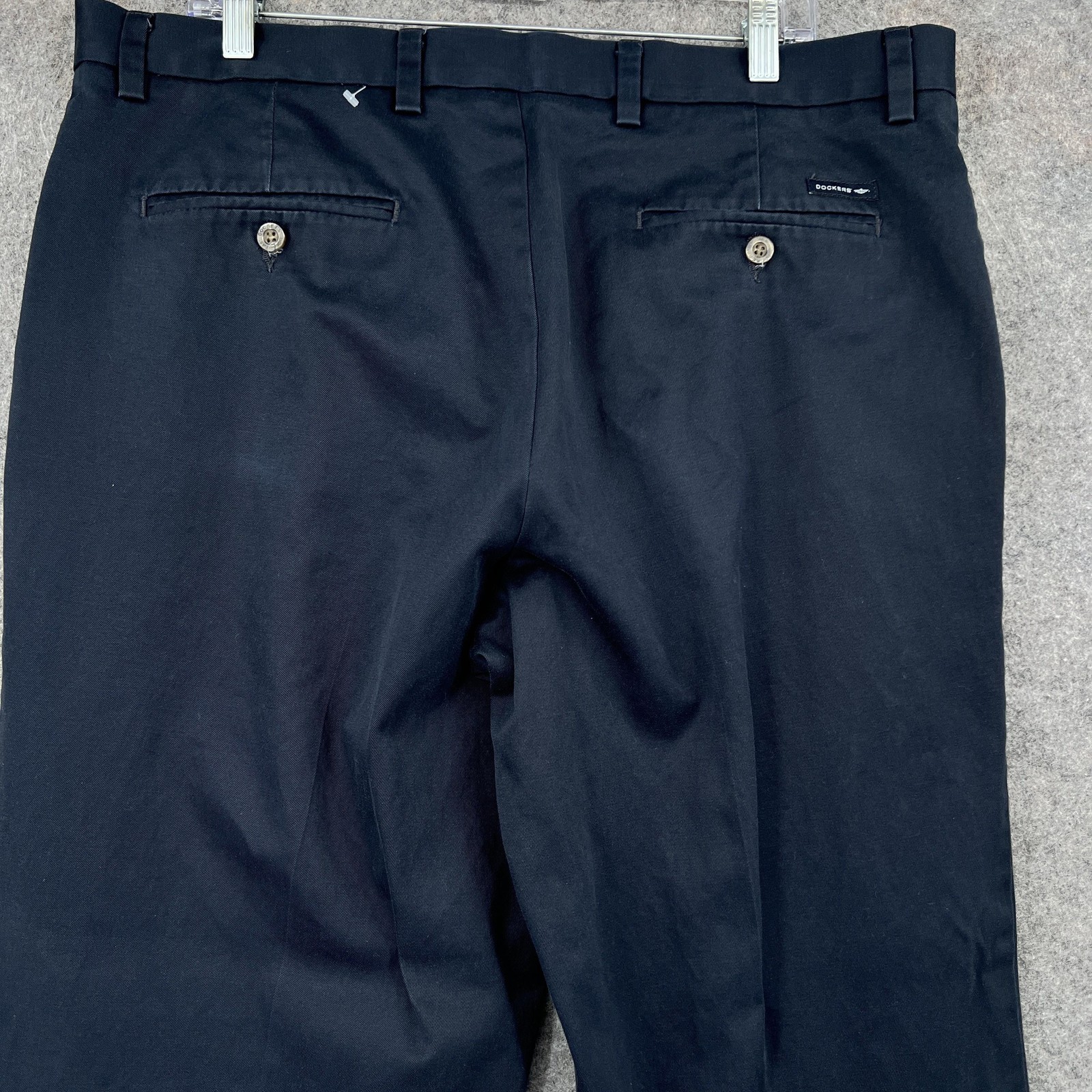 Dockers Chino Pants Mens 38×30 Blue Relaxed Fit Pleated Cotton Casual Office