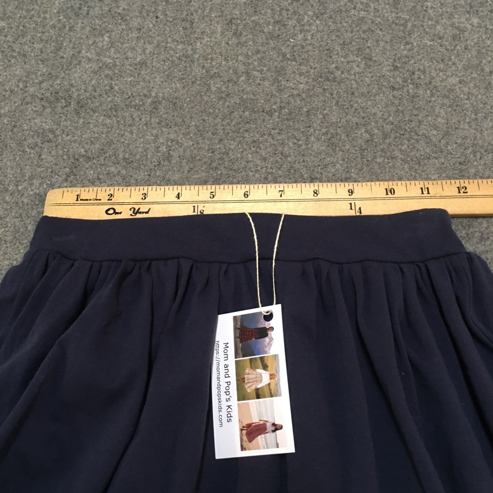 Skirt Girls 10/12 Maxi Navy Blue 100% Cotton Jersey Mom and Pop’s Kids Straight