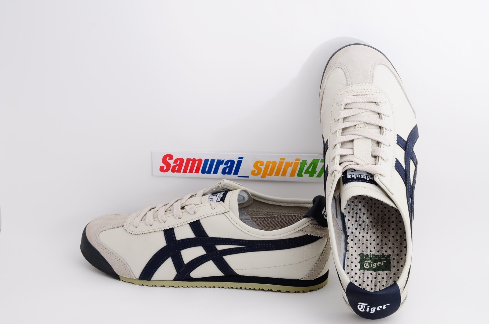 Onitsuka Tiger Genuine MEXICO 66 1183C102 BIRCH /PEACOAT US Buyer No Import duty