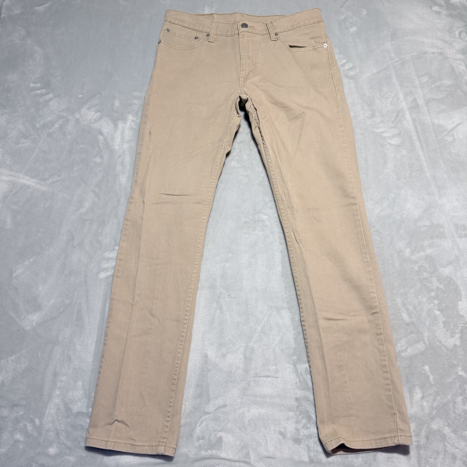 Levis 511 All Seasons Tech Pants Mens 32×32 Beige Slim Straight Fit Red Tab