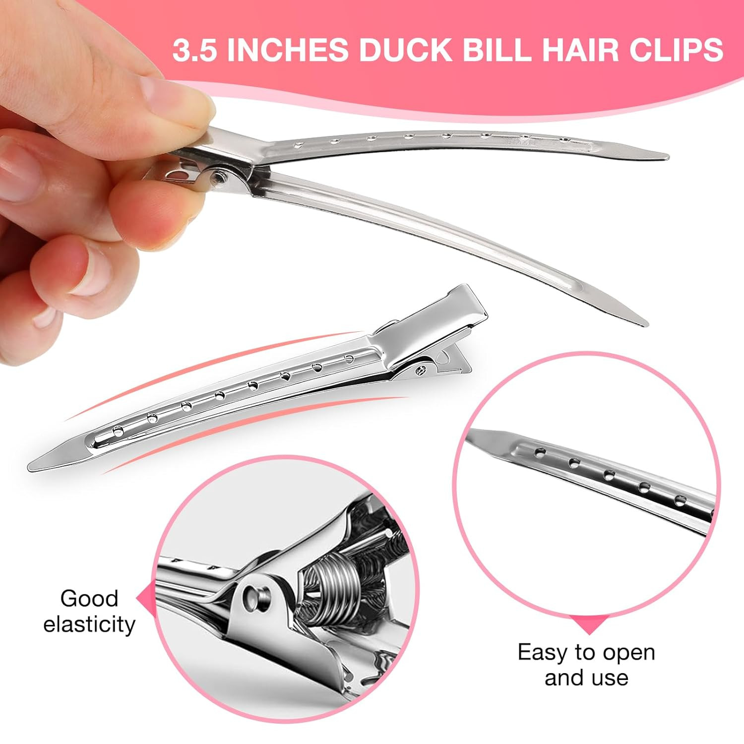40 Pcs Hair Clips Women Styling, Alligator Metal Hair Clips, Hair Pin Curl Rolle