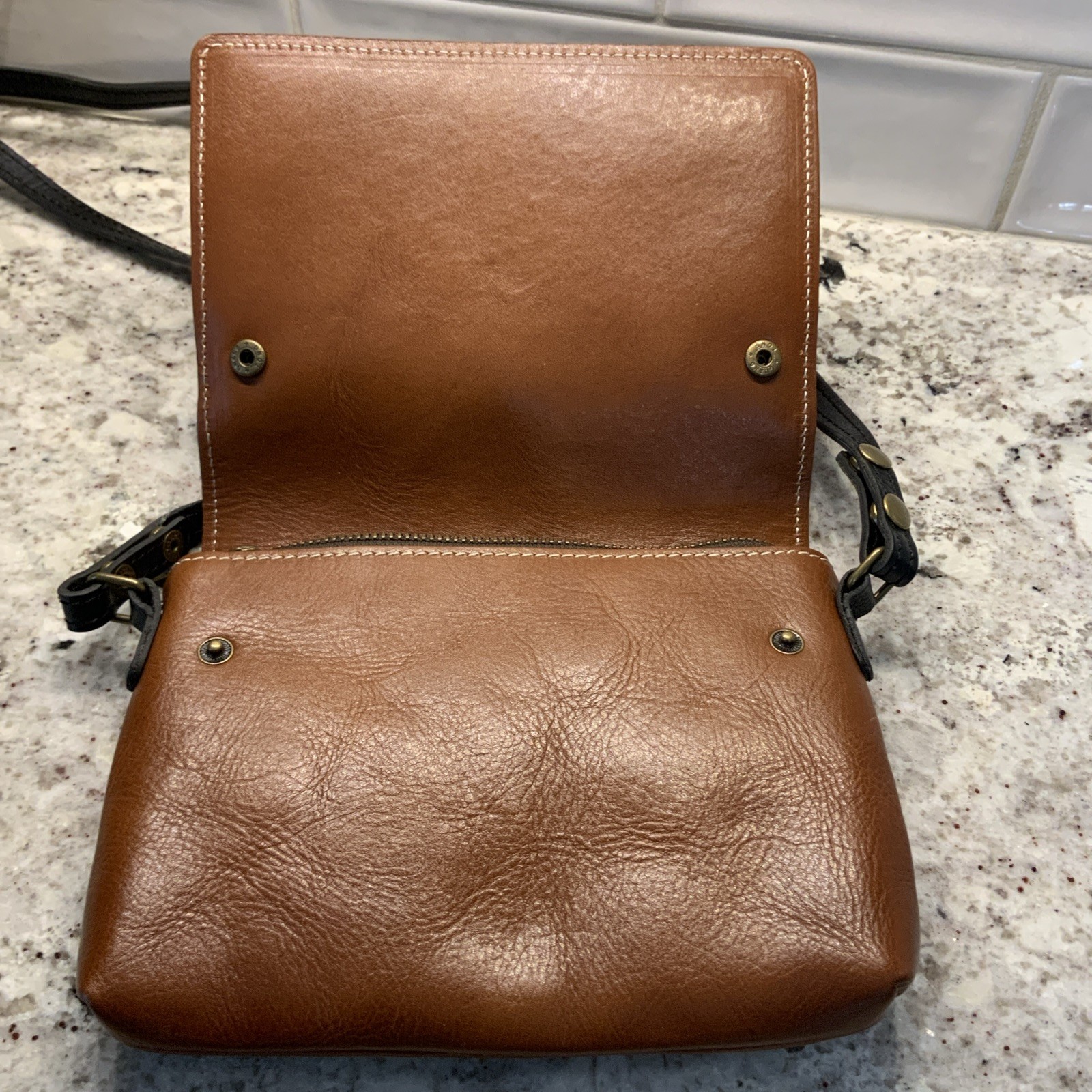 PATRICIA NASH 2 Tone Double Small Cross-Body Bag Clutch