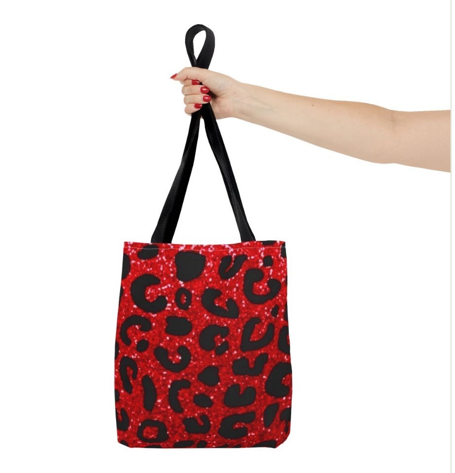 Tote Bag AOP Red Paw Print