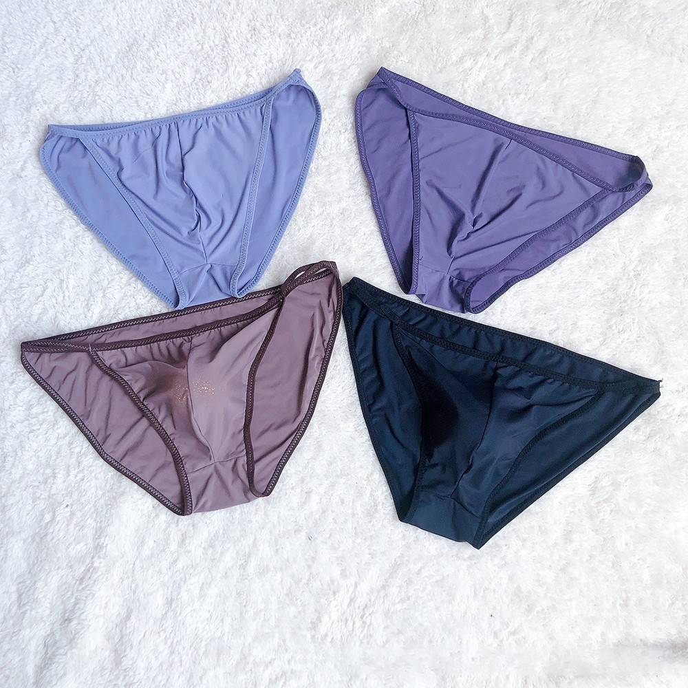 Bikini Underpant Breathable Ice Silk Machine Washable Men Sheer Stretch