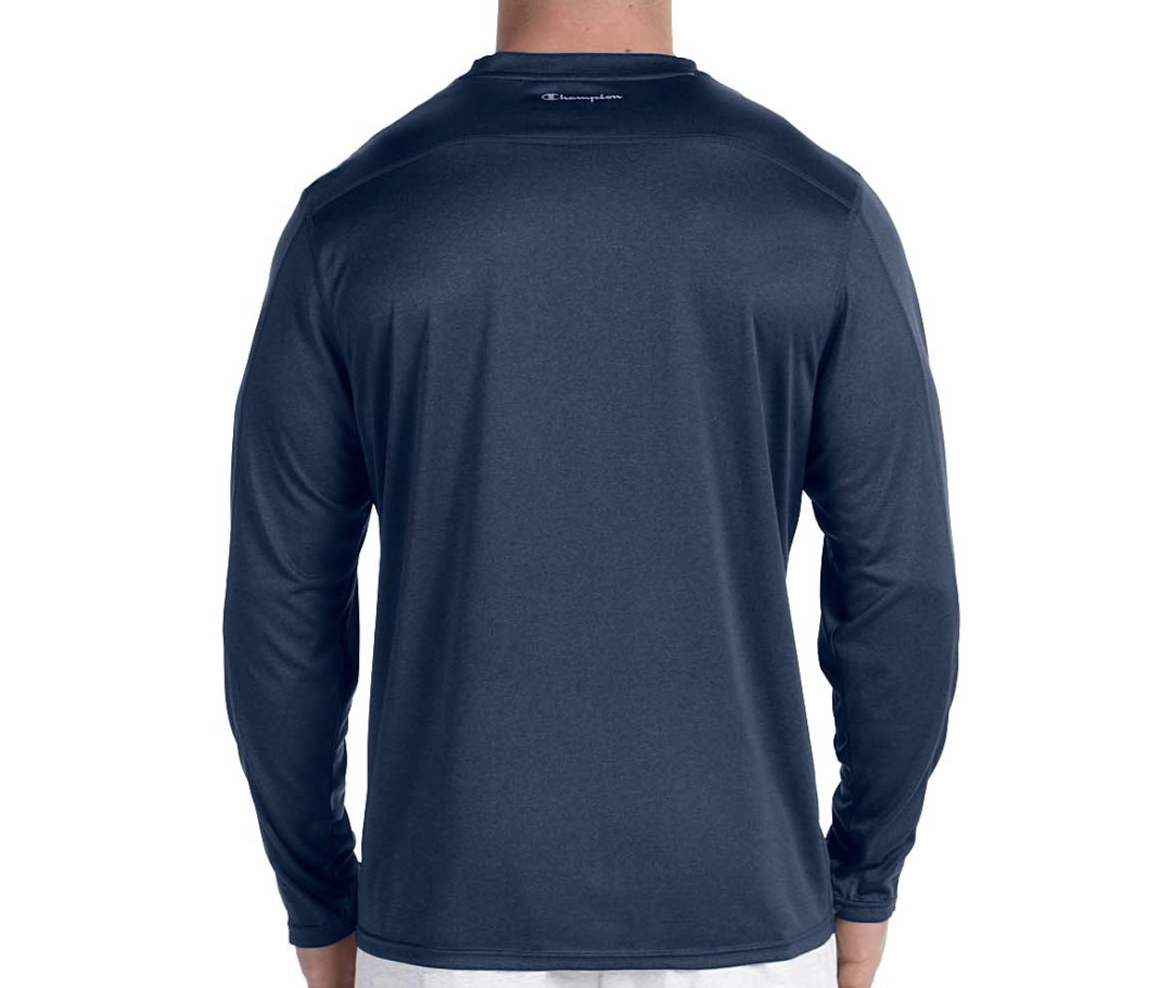 CHAMPION Mens Vapor PowerTrain Long Sleeve Training Shirt | Navy Blue | CV26