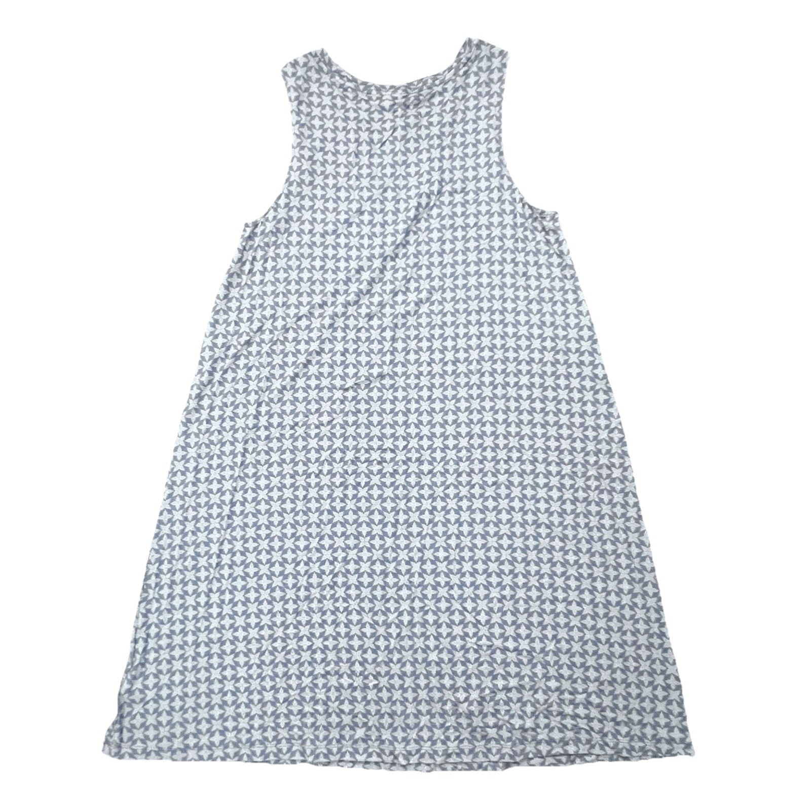 Gap Geometric All over Print Blue Sleeveless Tank Dress L Y2K Style Minimalist