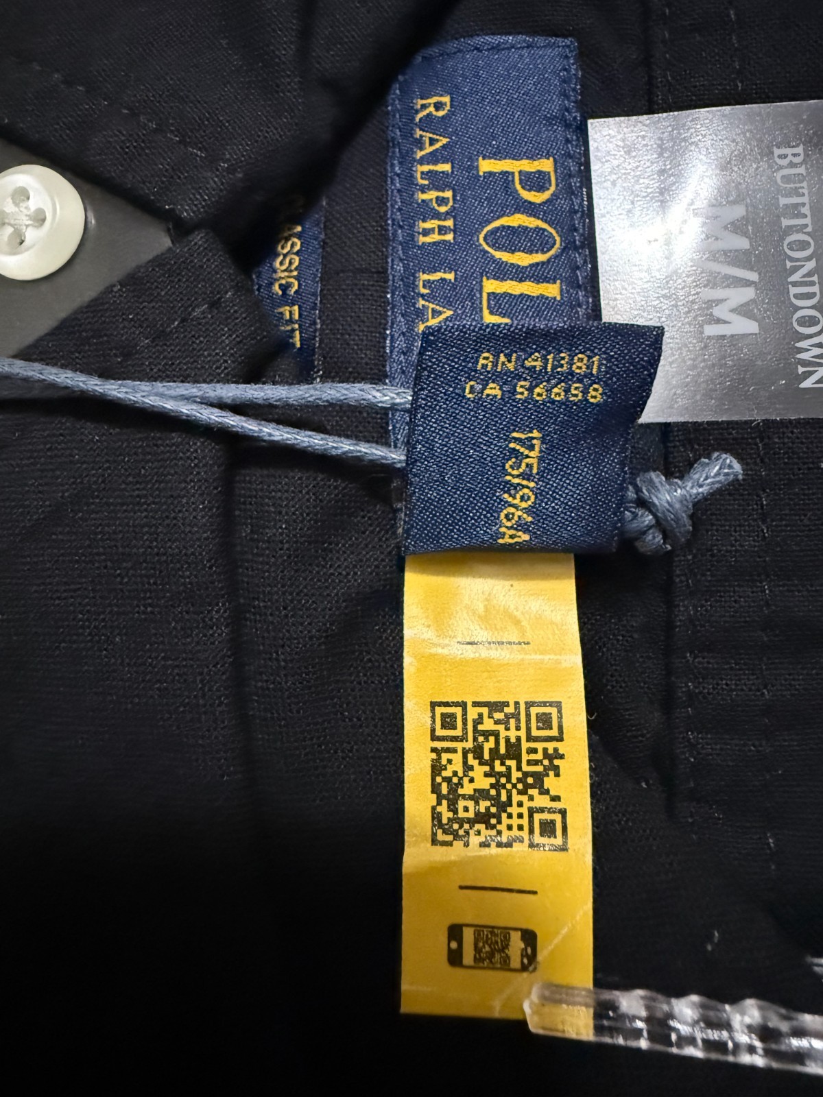 Polo Ralph Lauren Classic Fit Oxford Shirt – Black – Brand New Retail $130