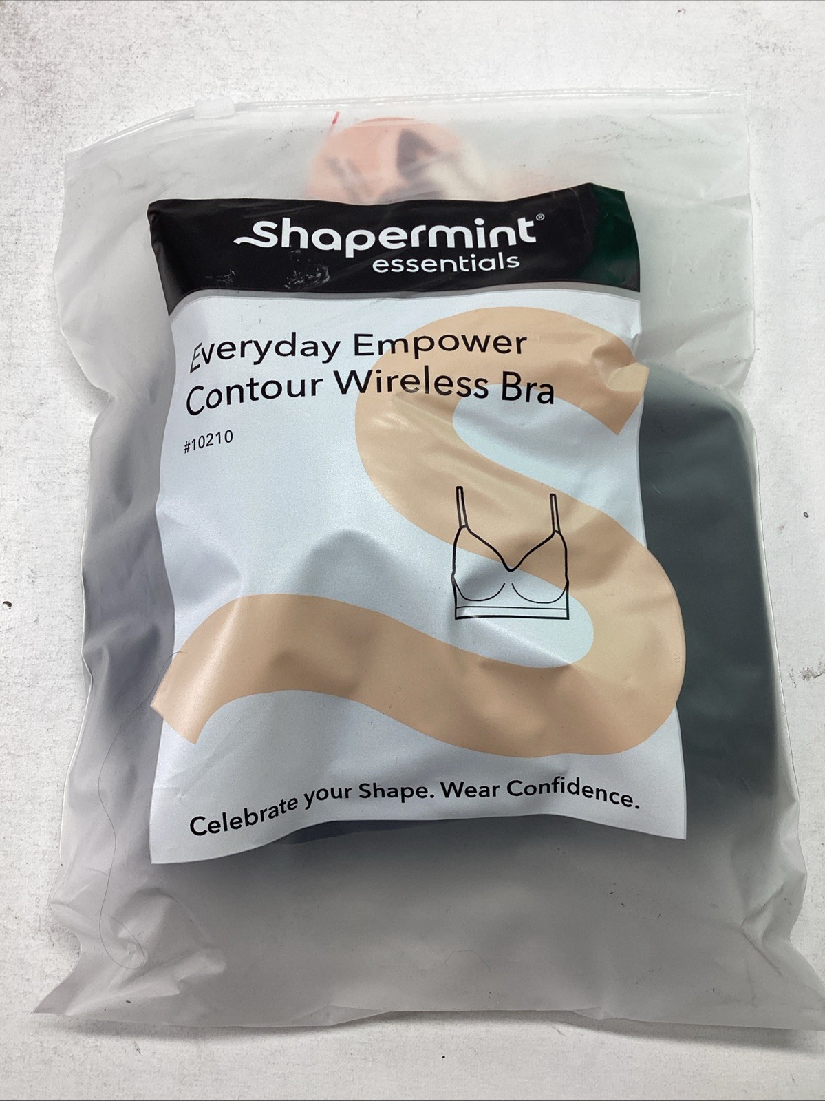 Shapermint Everyday Empower Contour Wireless Bra Large Black