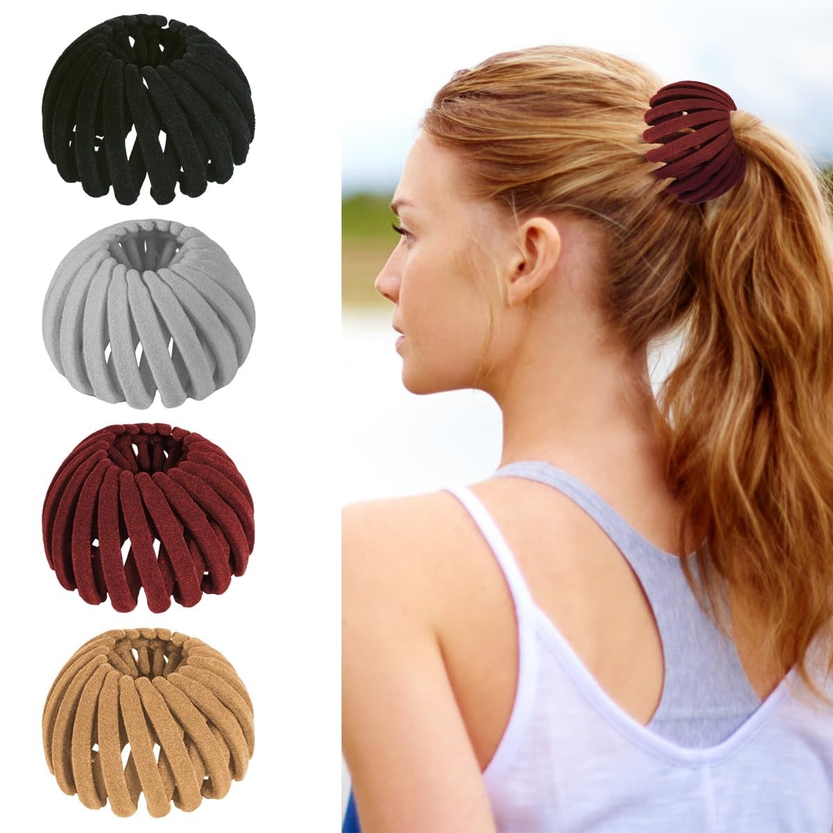 Expandable Hair Bun Maker Clip – Magic Hair Accessories for Women, Ponytail Hold