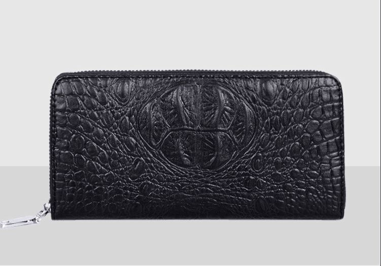 Mens Leather Wallet Zipper Card Holder Long Phone Purse Clutch Handbag Billfold