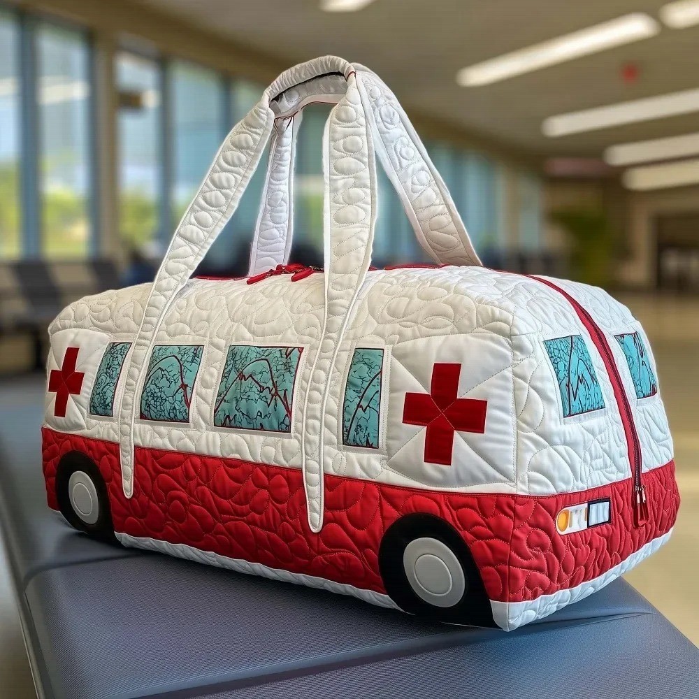 Adjustable Strap Quilted Duffle Bag Large Capacity 3D Quilting Craft Travel