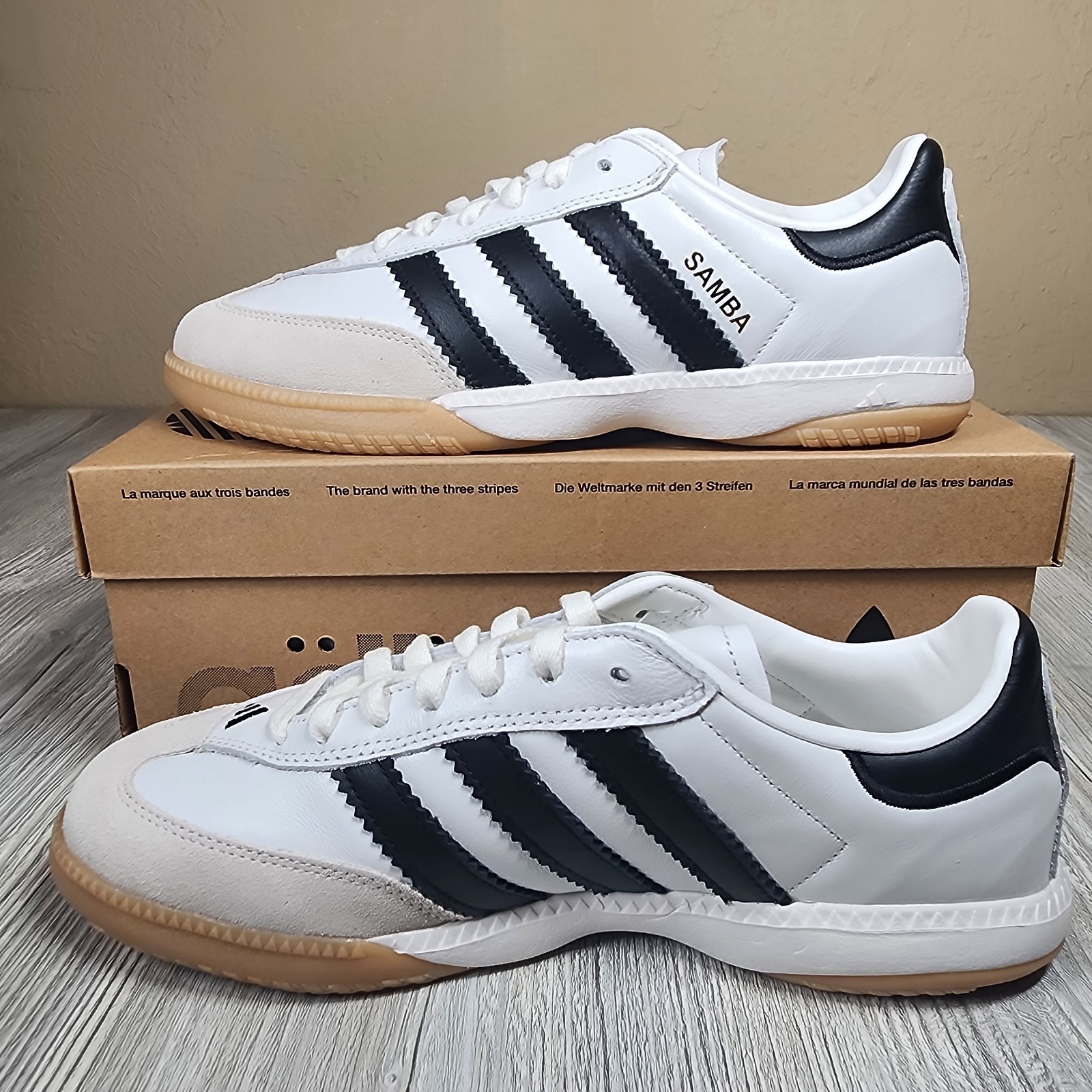 Adidas Originals Samba MN Sneaker White/Black Mens Sizes 9-13 New IF1953