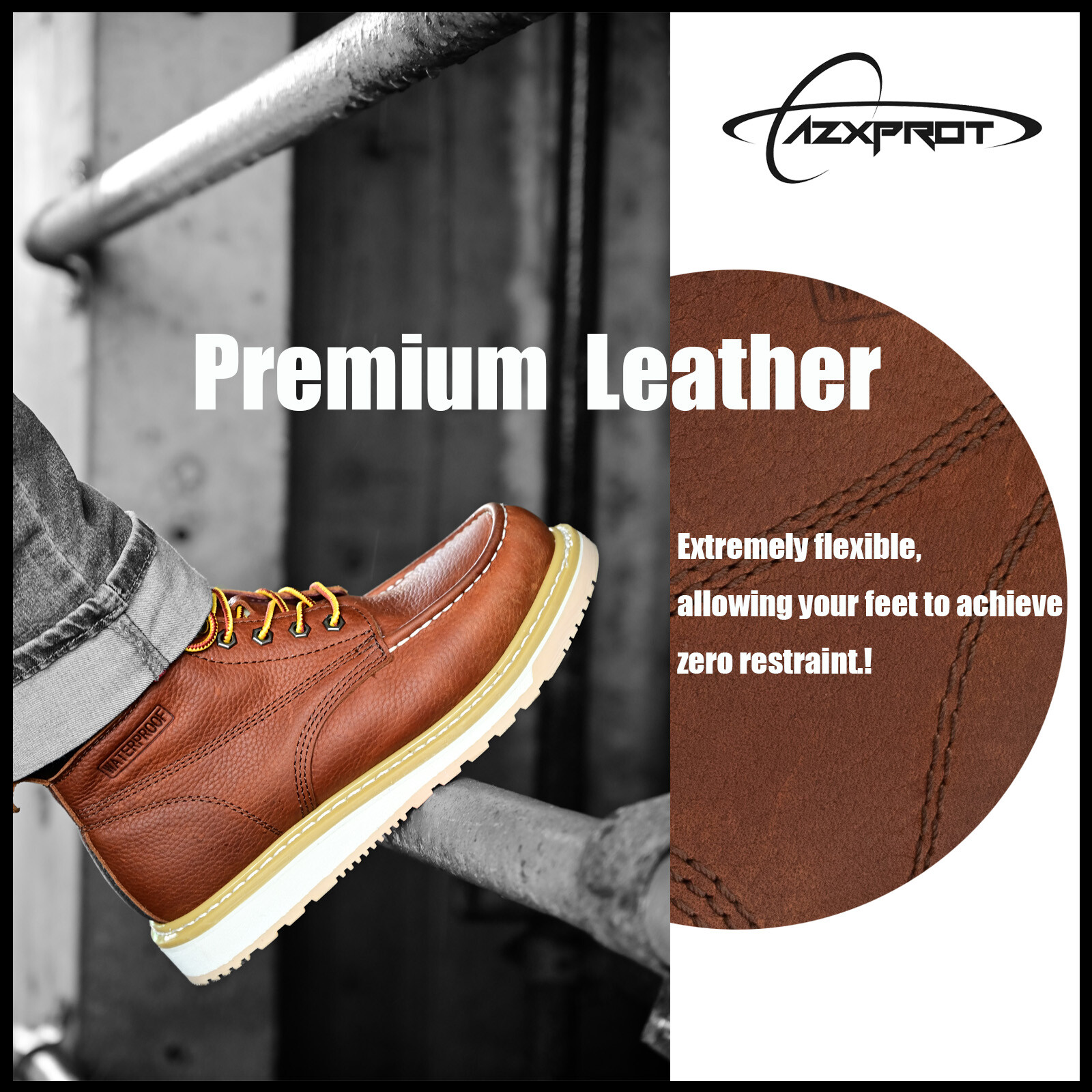 Waterproof Boots Men’s Work Boots 6″ Soft Toe , LightWeight Construction boots