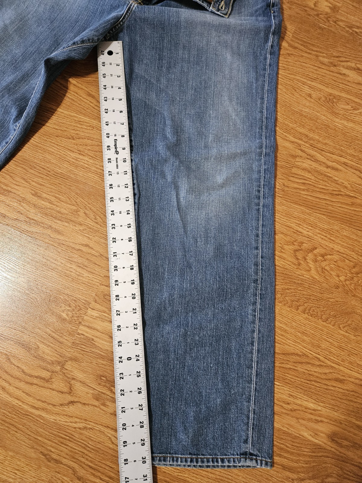 Lucky Brand Bootcut Denim Jeans Medium Wash Blue Cotton Men Button Zip