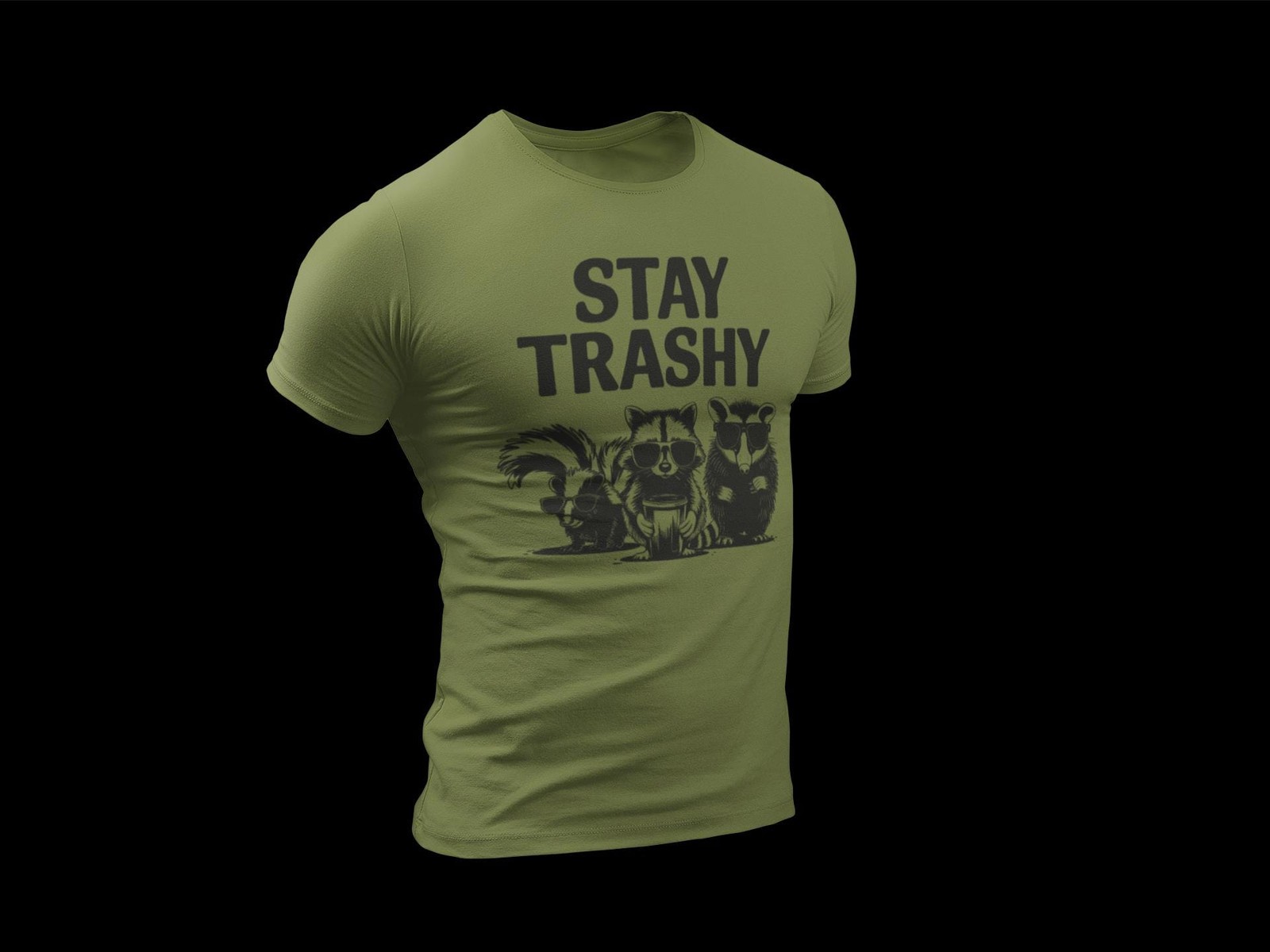 Funny Wildlife T-Shirt with Raccoon, Opossum, and Skunk | Retro 90s Shirt |