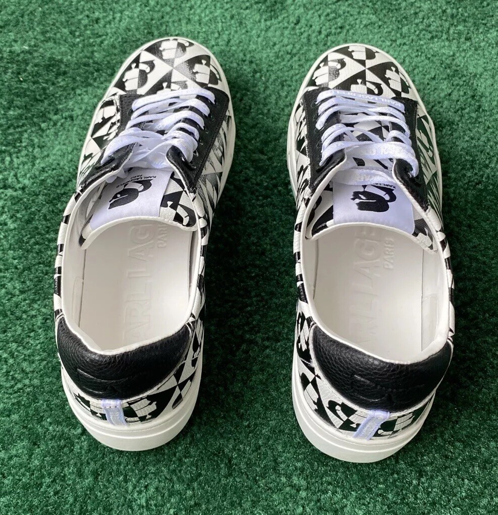Karl Lagerfeld Paris Womens Size 7.5 Cate Diamont Screen Platform Sneakers