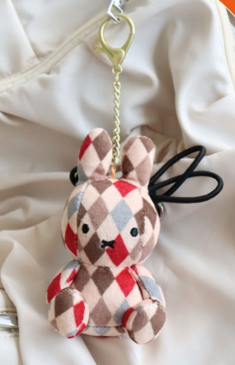 Nijntje Miffy Official Plush Doll : Bunny Rabbit Rainbow Toy Key Chain 11×6cm