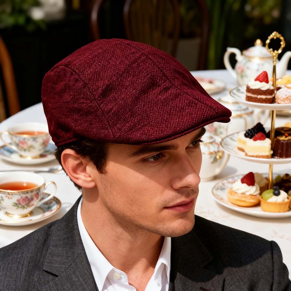 Traditional Irish Flat Cap Flax Ivy Cap for Men Classic Driving Hat Style