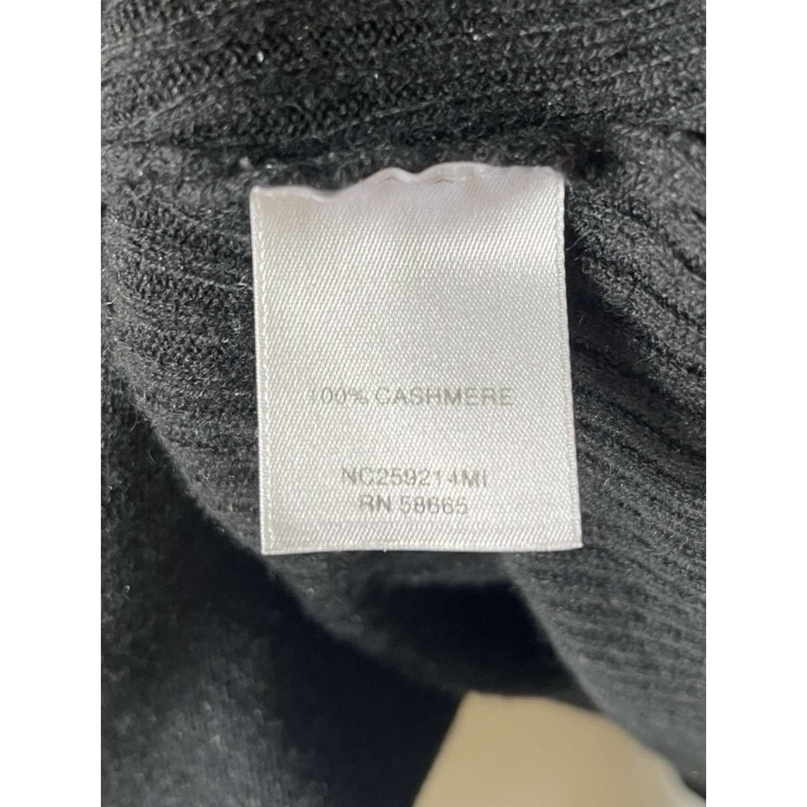 Nordstrom Cashmere Sweater Black Cowl Neck Long Sleeve Soft Womens Size Small