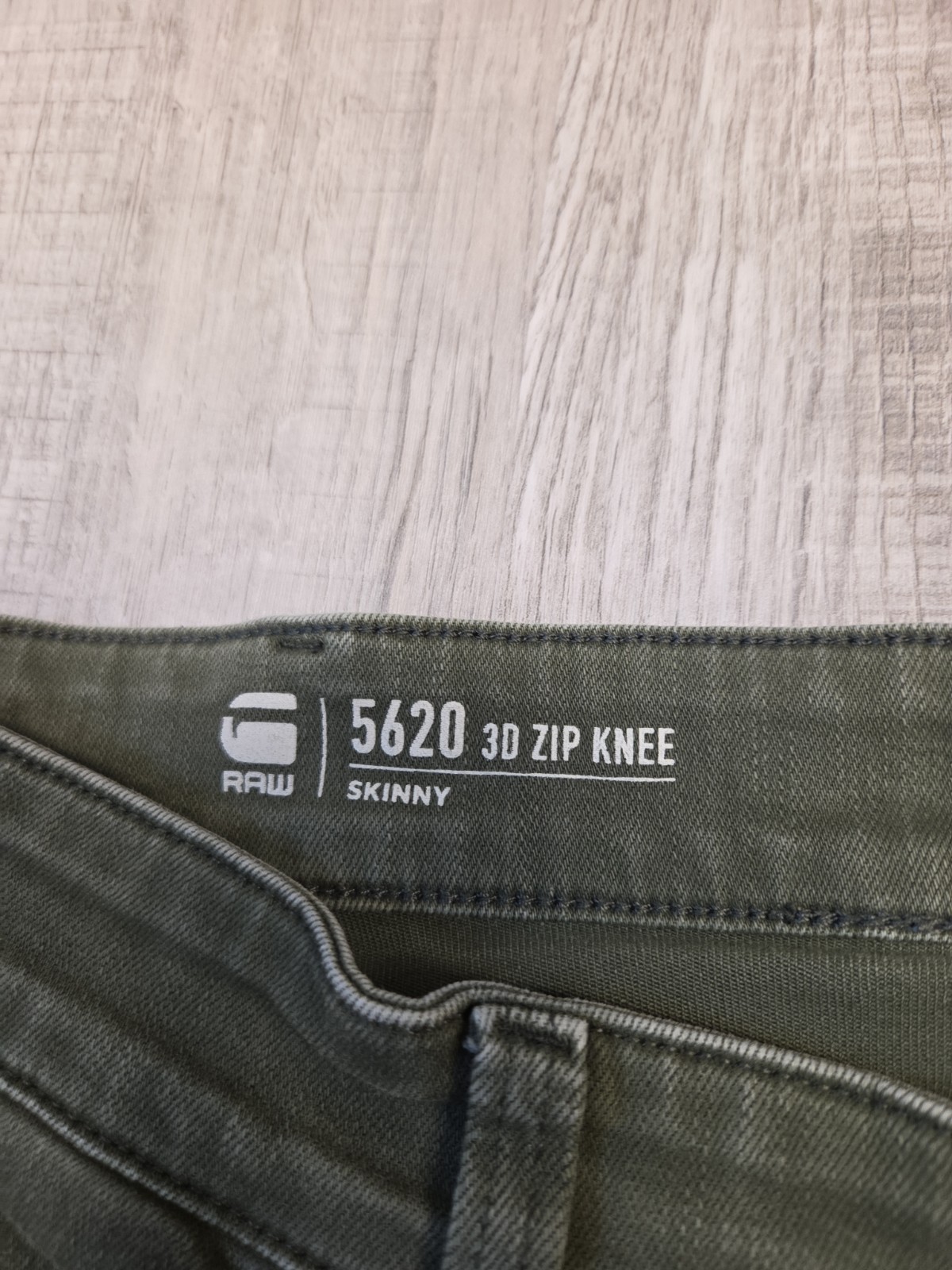G-Staw Raw Skinny Jeans Size 30×30 Men’s Green Sage 5620 3D Zip Knee