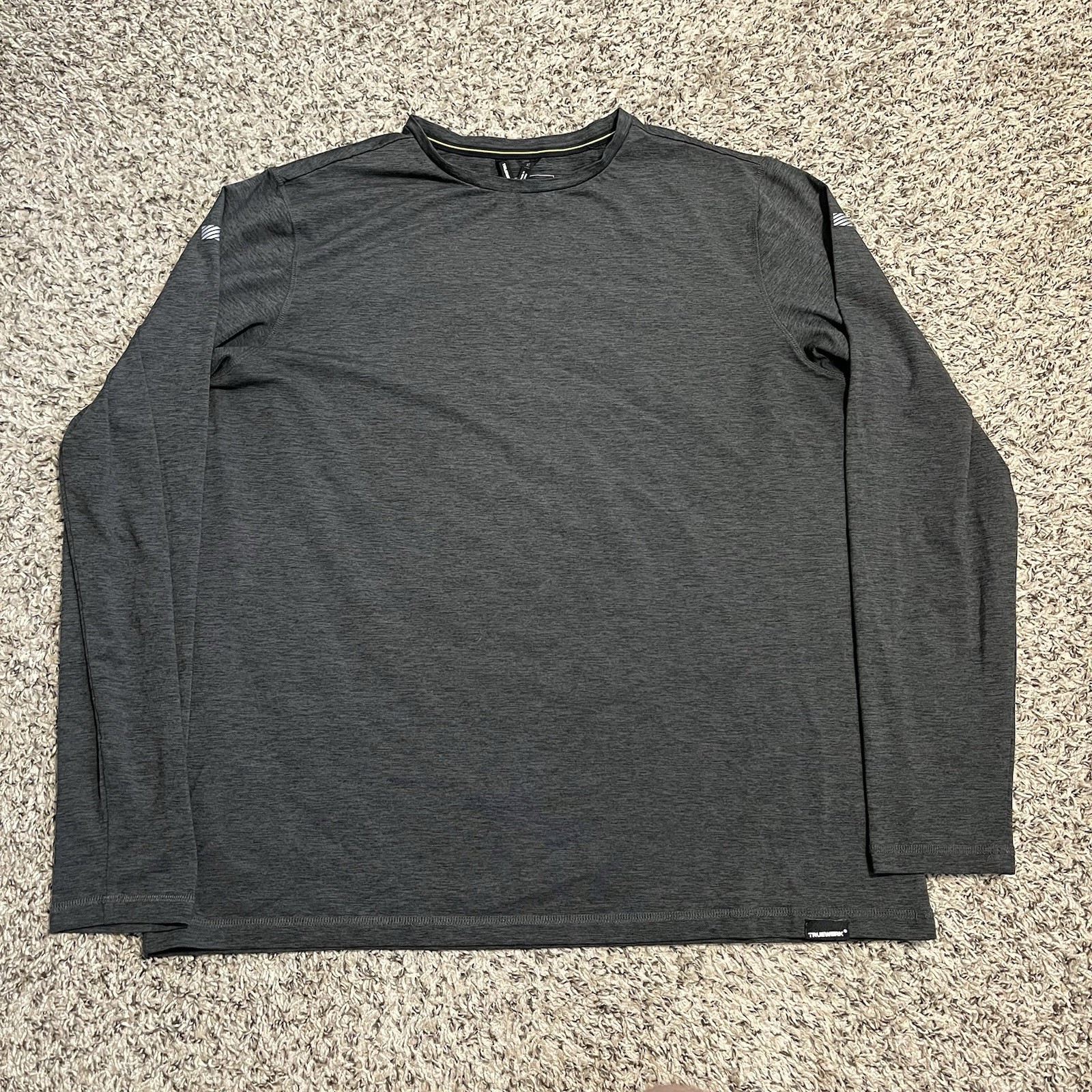 Truewerk Shirt B2 Chill Crew Mens XL Gray Work Workwear Crew Performance