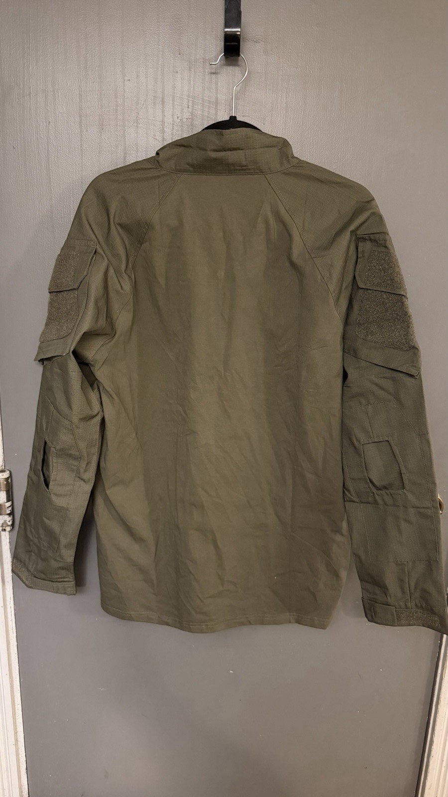 Unbranded Tactical Combat Shirt Mens M Green 1/4 Zip Ripstop Sleeve Utility