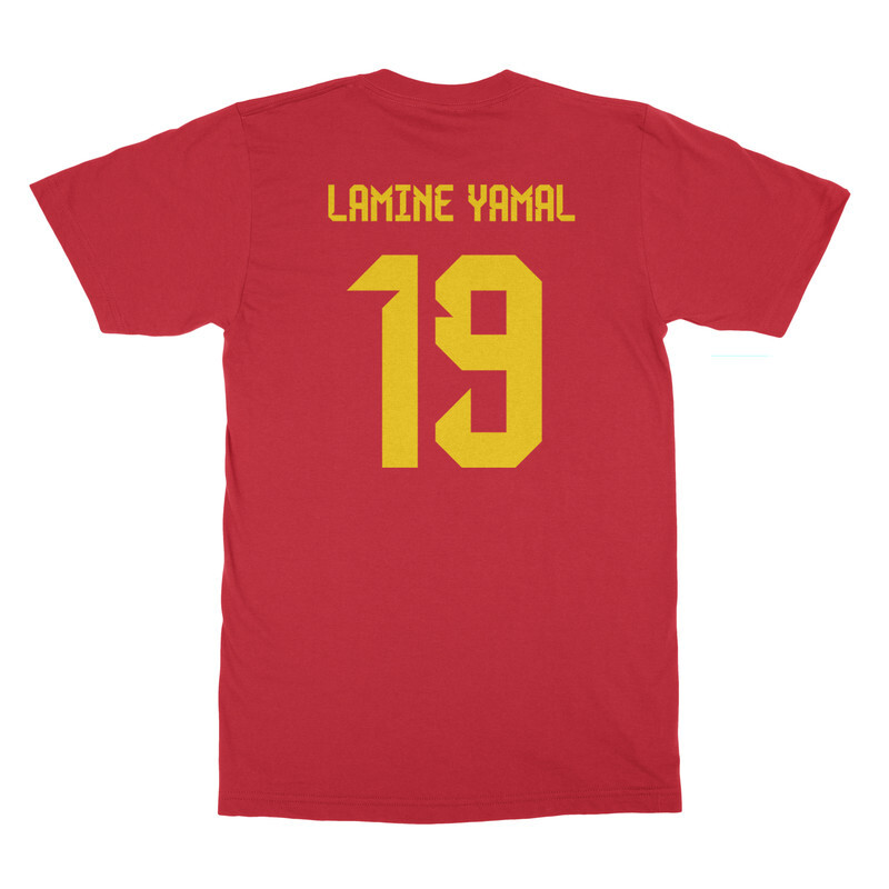 Spain Soccer Cup Fan – Lamine Yamal 19 Jersey Style Unisex T-Shirt