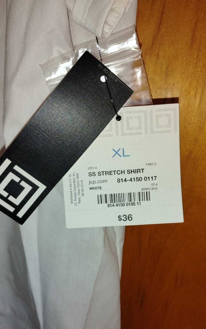 Liz Claiborne Women’s XL White Solid Short Sleeve Collared Stretch Button-Up