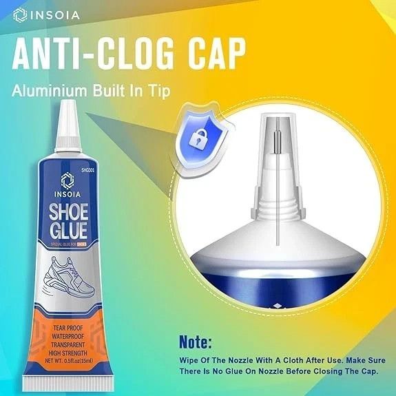 Shoe Glue Sole Repair Kit, Heavy Duty Shoe Adhesive, Waterproof, Flexible, Clear