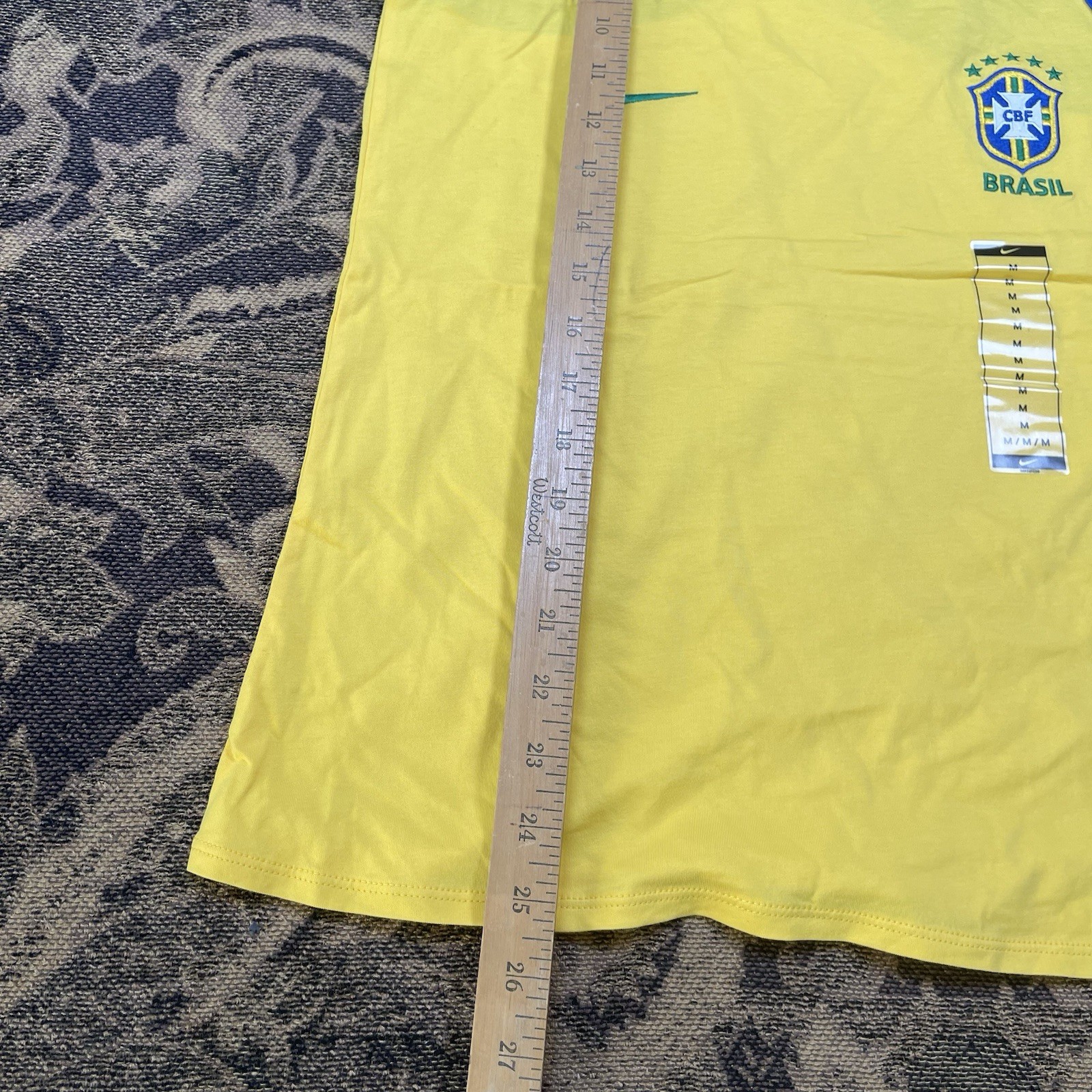 Women’s Nike Yellow Brazil Brasil Soccer Crest Tank Top Size Medium New