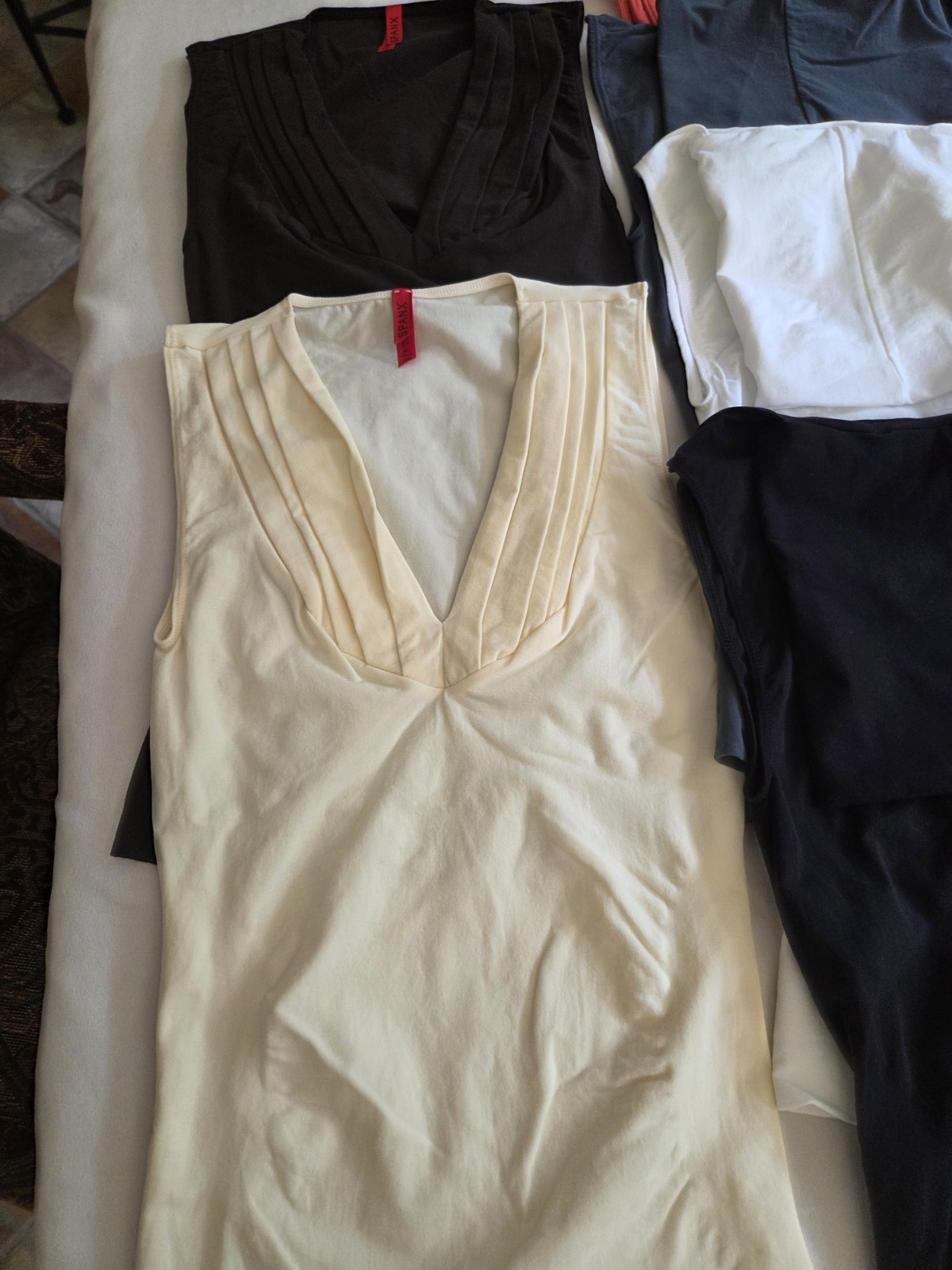 Lot of TEN (10!) Spanx Lightweight Stretch Tops Color & Style Variety Medium
