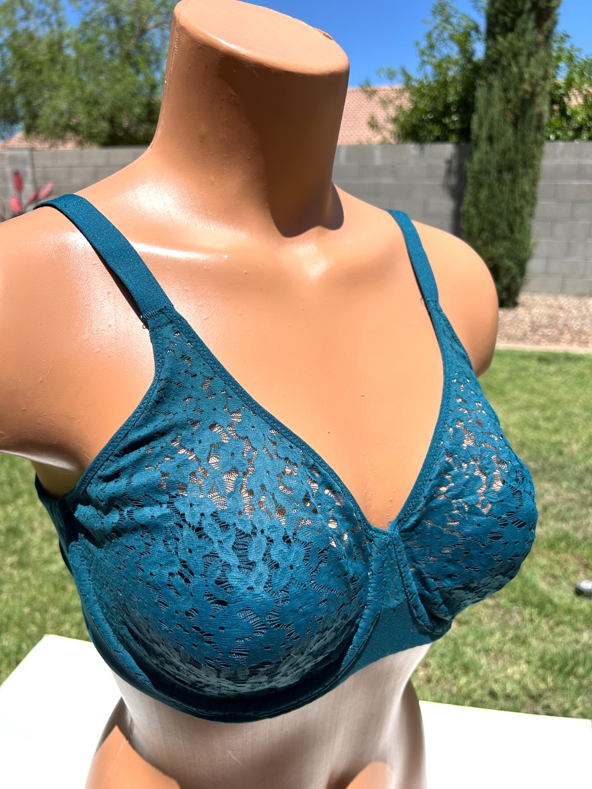 Chantelle Norah Comfort Underwire Molded Lace Bra 34DDDD Emerald Green $88 NWT