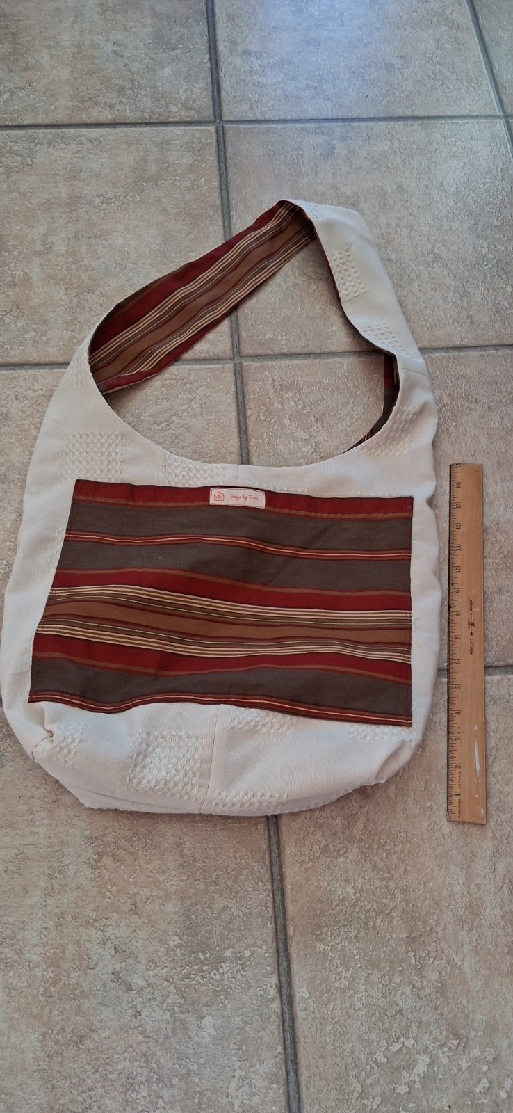 Custom made reversable tote with pocket