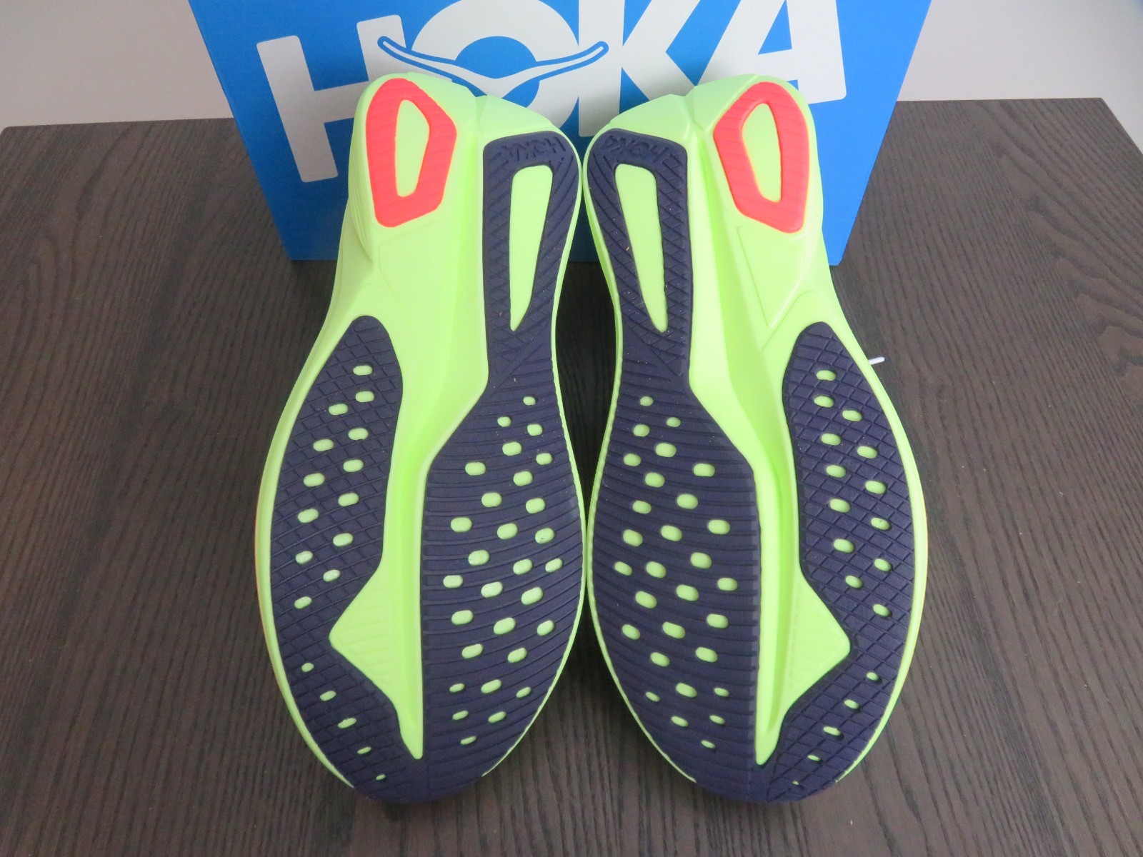 Hoka One One Mach 7 Mens 12 Shoes 1171904 FYZ Gray Green Running Gym Sneaker
