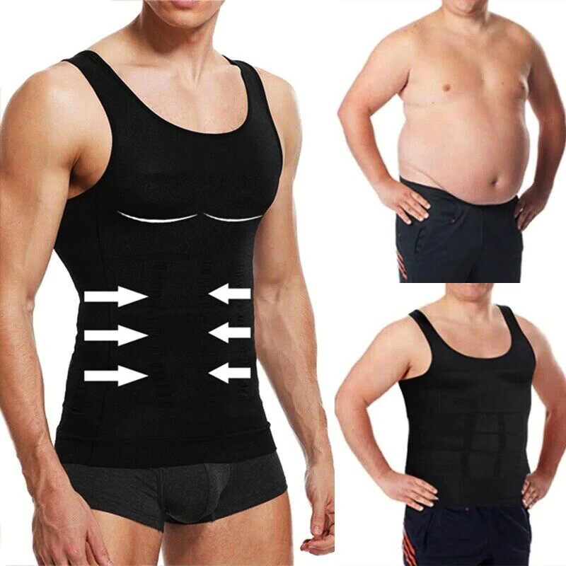 Fajas Para Hombres Faja Reductora De Hombre Mens Body Shaper Abdomen Control Top