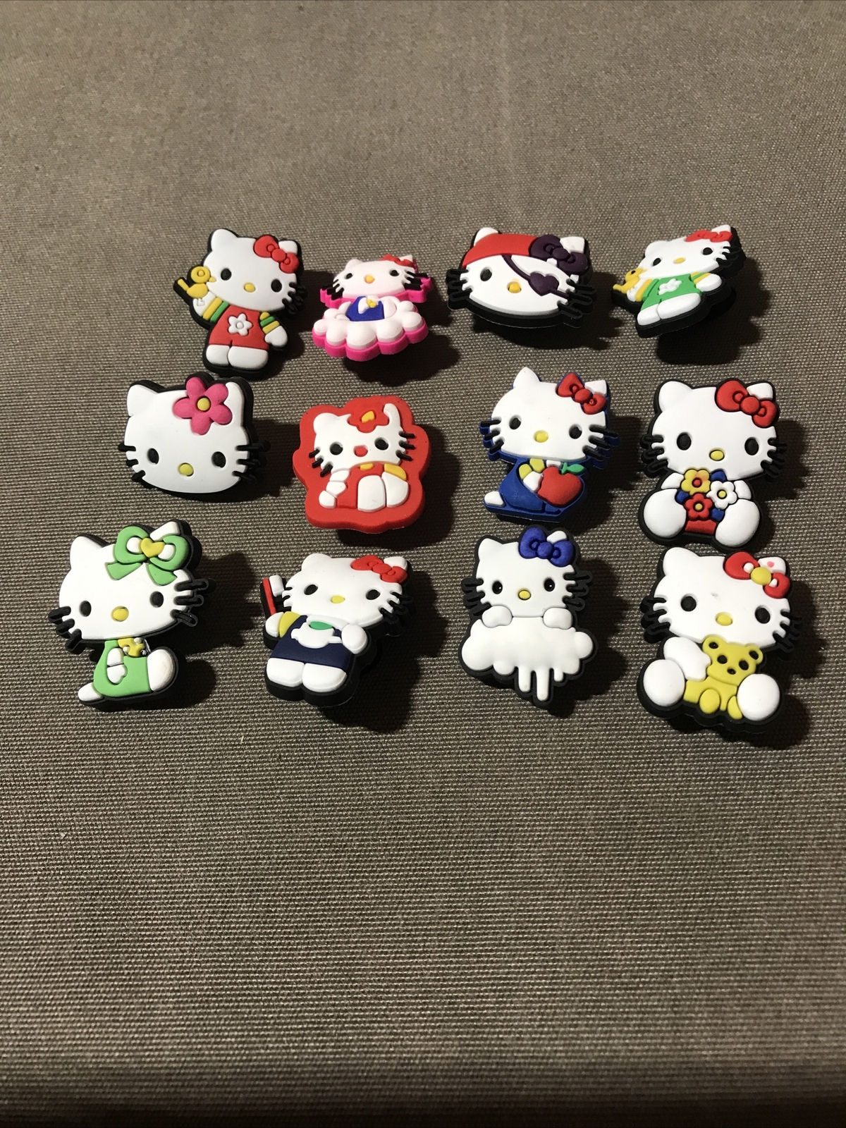 New 12 pcs Cute Hello Kitty Shoe Charms For Croc Shoes