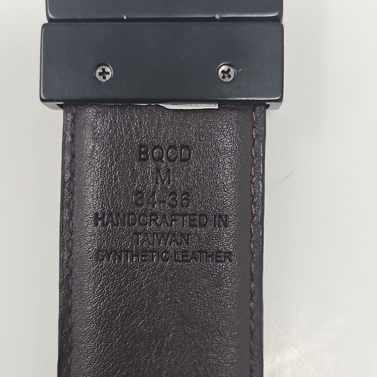 Guess Belt Mens Medium 34-36 Black Synthetic Leather Black Buckle BQCD
