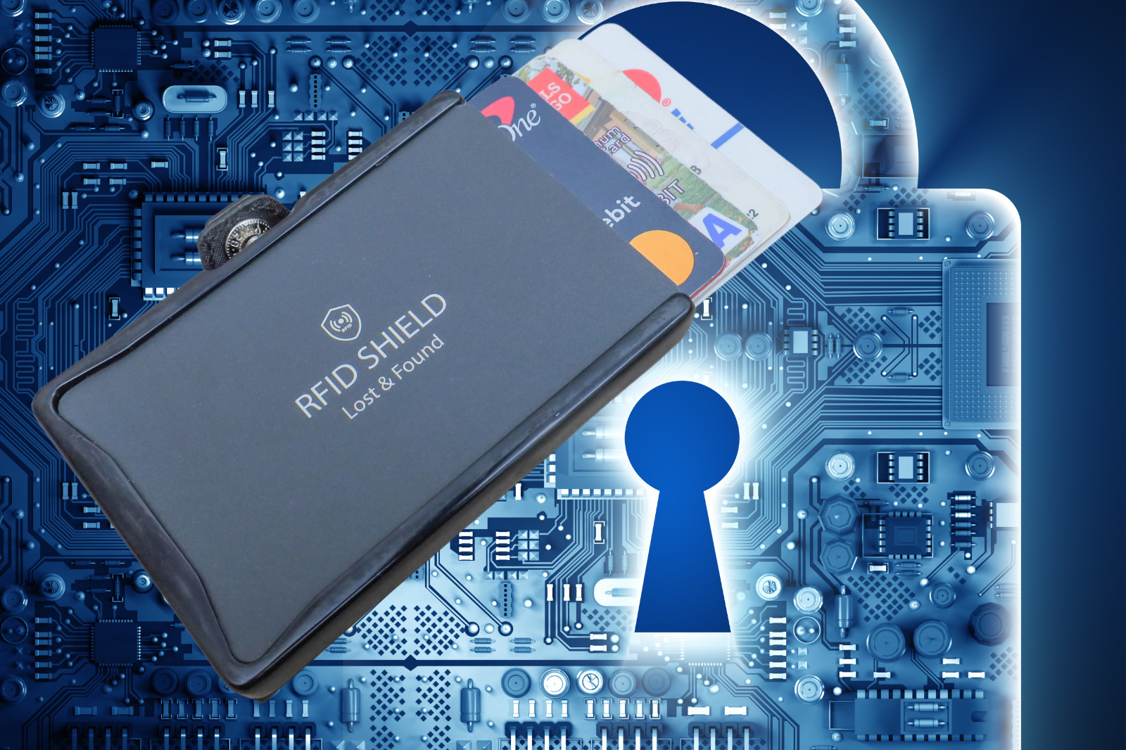 RFID Blocking Slim Solid Leather Aluminum Wallet – ZNAP by slimpuro (Black)