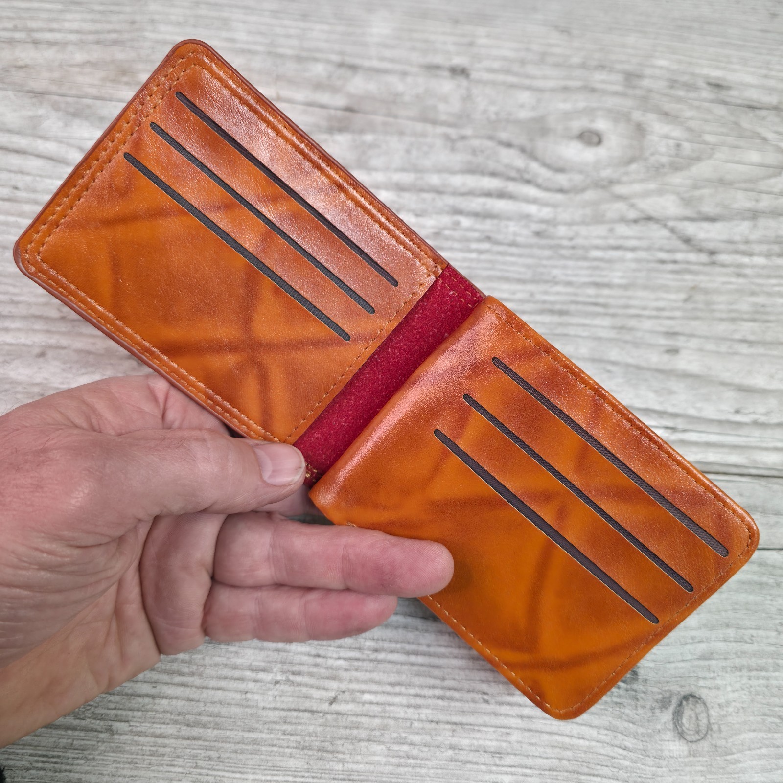 $100 Dollar Bill Print Faux Leather Printed Bifold Novelty Wallet