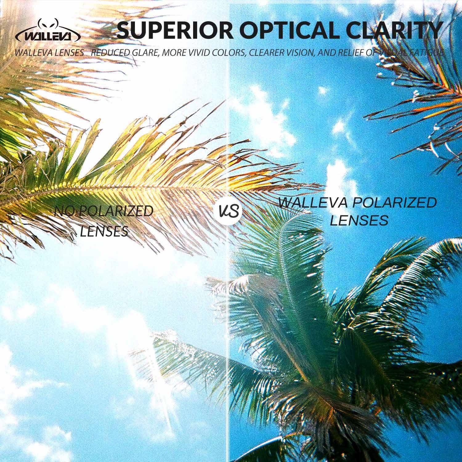 Walleva Black Polarized Replacement Lenses For Oakley Clifden OO9440 Sunglasses