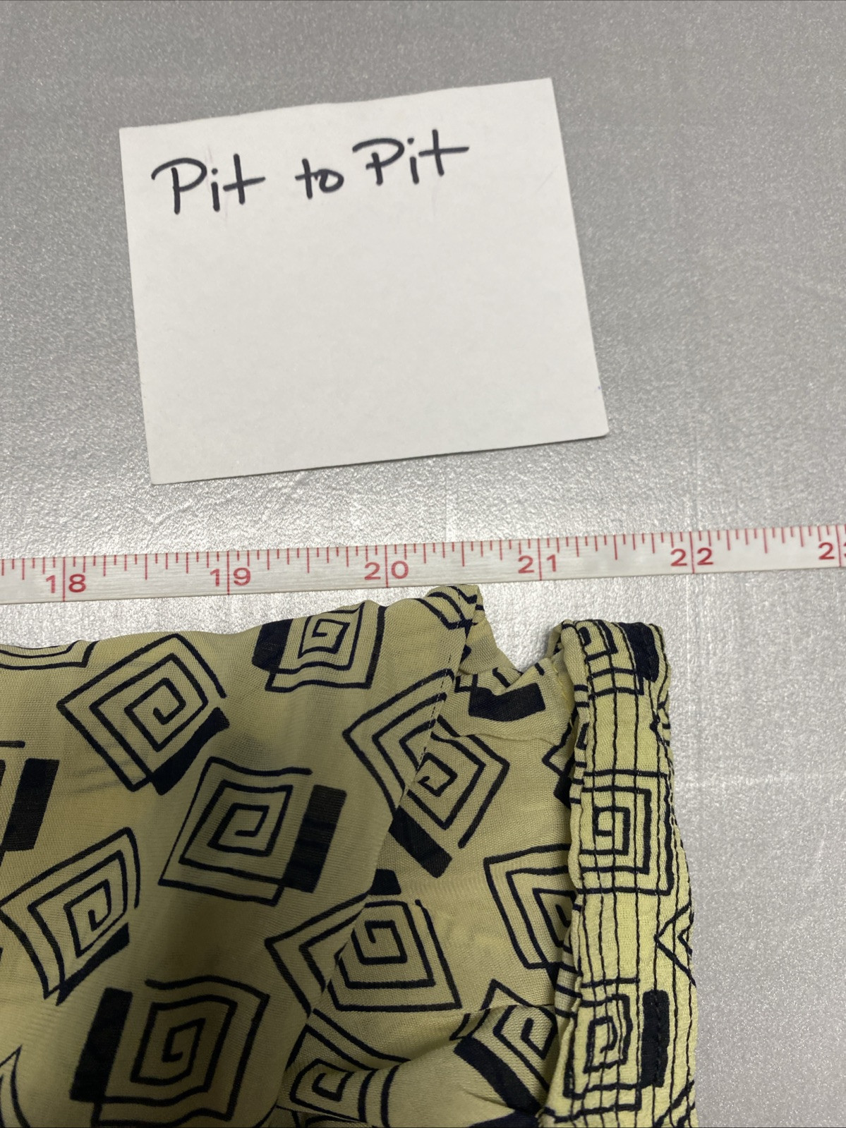 VTG 40’s GEORGIANA Geometric Print Size 14 Day Dress Zipper Snap Button *READ*