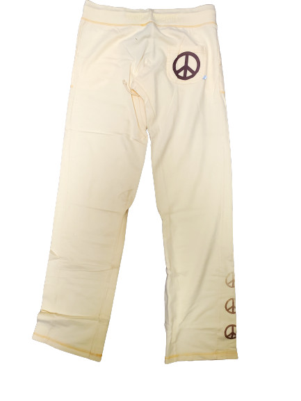 Womens Juniors David & Goliath Yellow Peace Lounge Sweatpants Sweats Pants