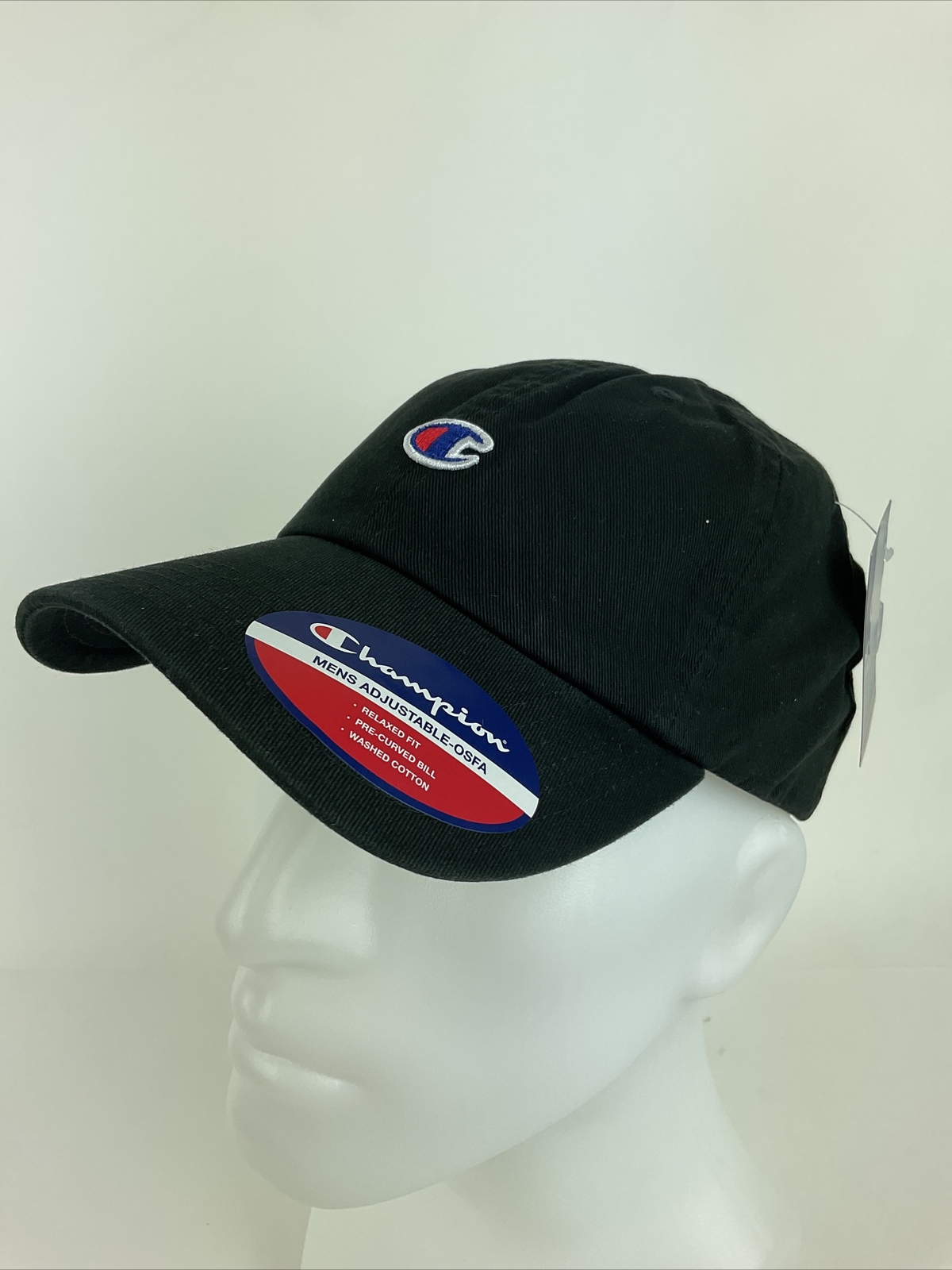 Champion hat cap “C” Logo Embroidered Black Adjustable One Size black