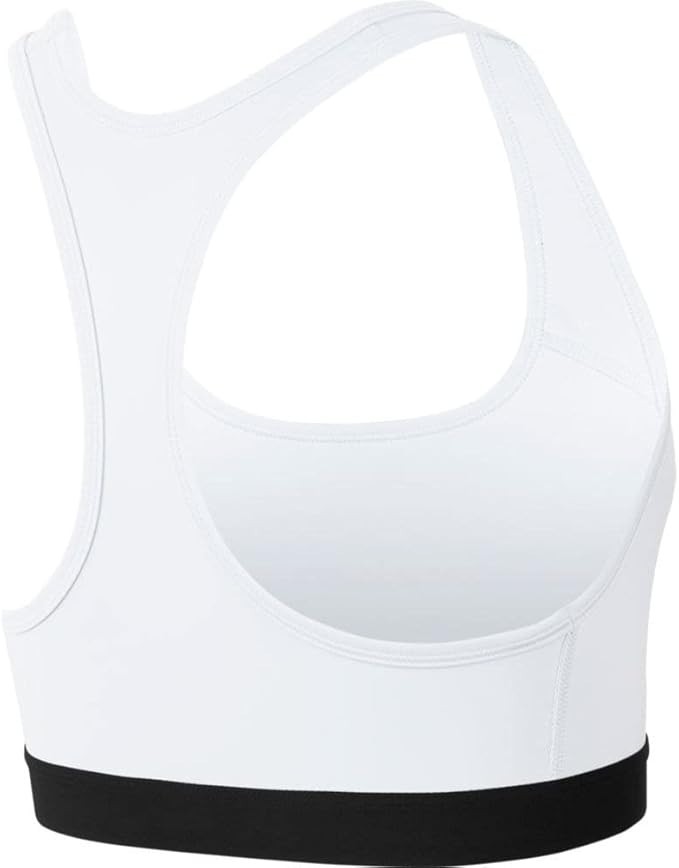 Nike Swoosh Medium Support Sports Bra White/Black BV3900-100 (SZs- SM, XL)