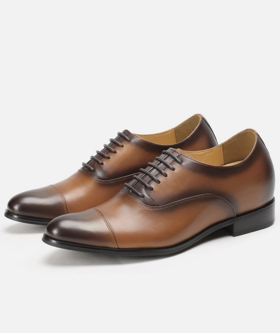 ChamARIPA Men’s Oxford Dress Shoes Size 40 EU Brown Leather Worn Once