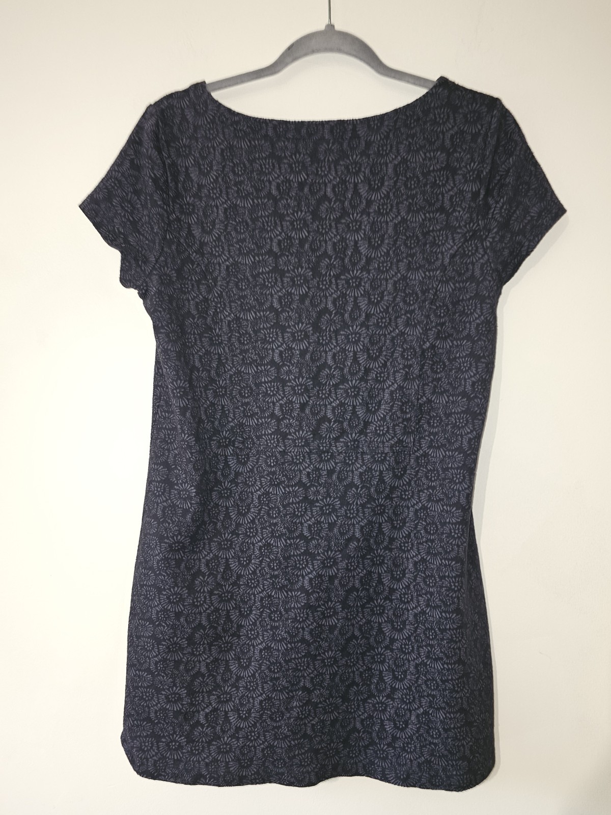 Size 14 White stuff Floral Navy Blue A Line Day Dress Smart Casual Office Pocket