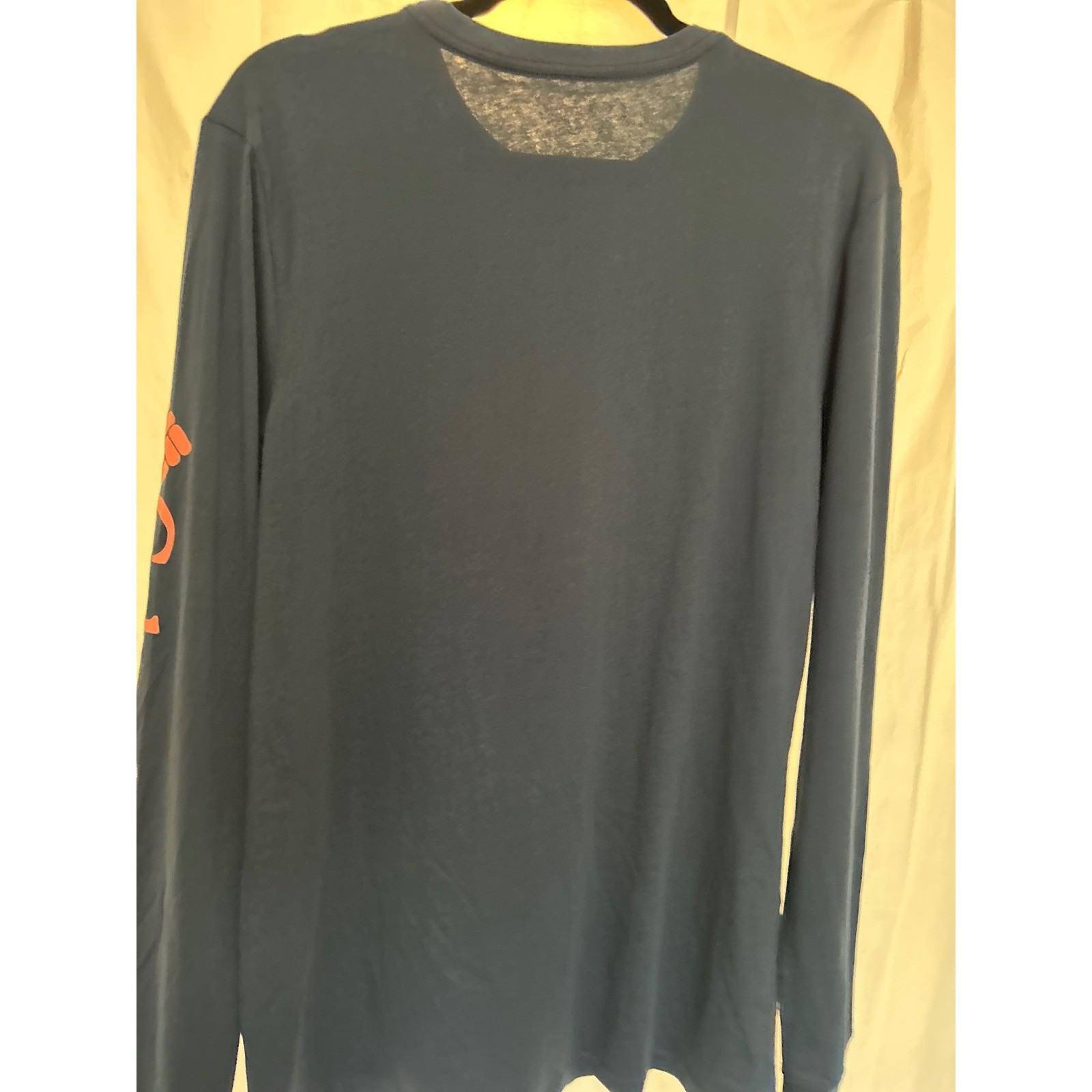 Columbia T-Shirt Long Sleeve Graphic Logo Mens Size M Charcoal Grey Orange New